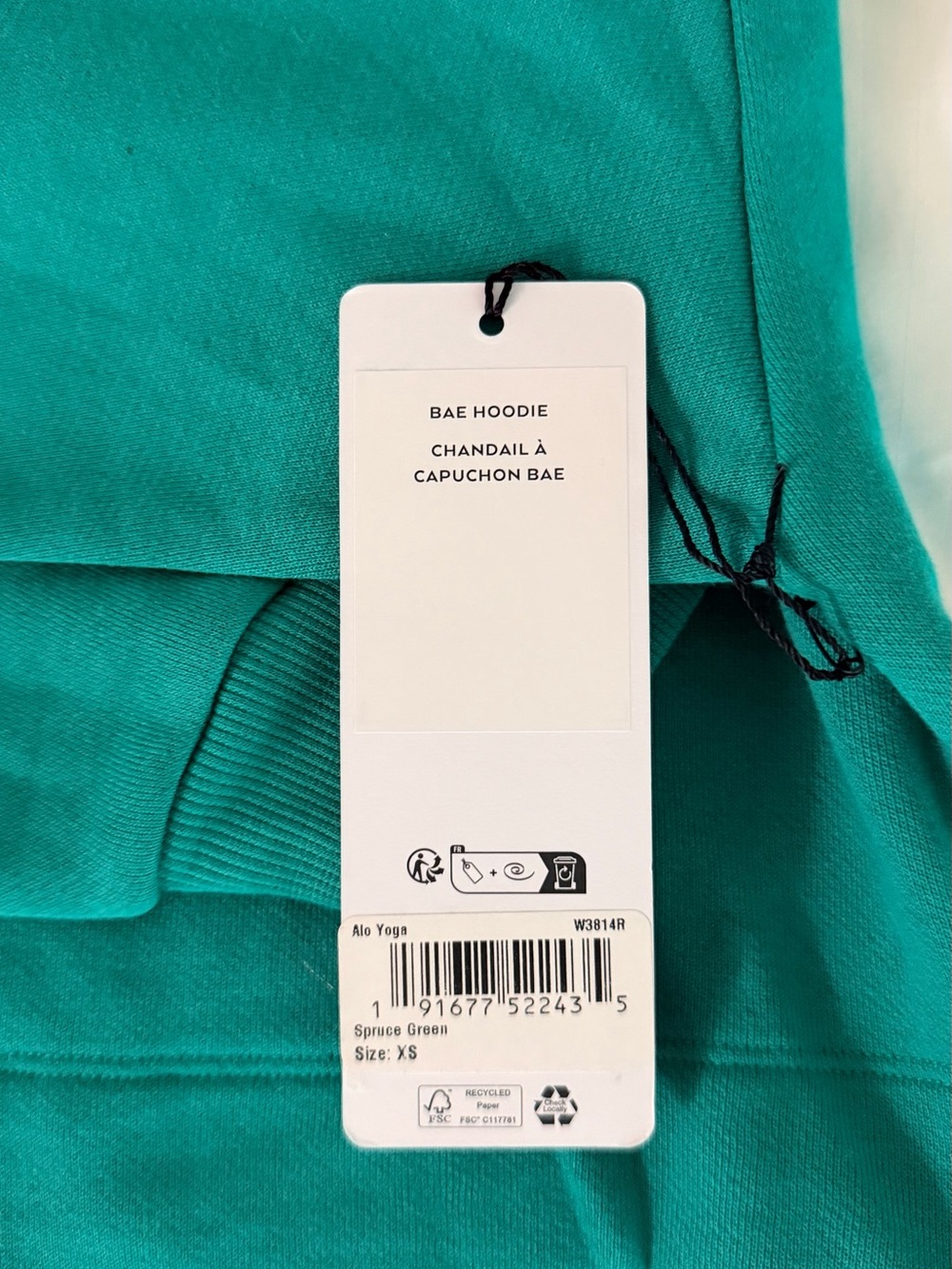ALO Yoga Bae Hoodie in Spruce Green - Picture 4 of 5